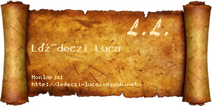 Lédeczi Luca névjegykártya